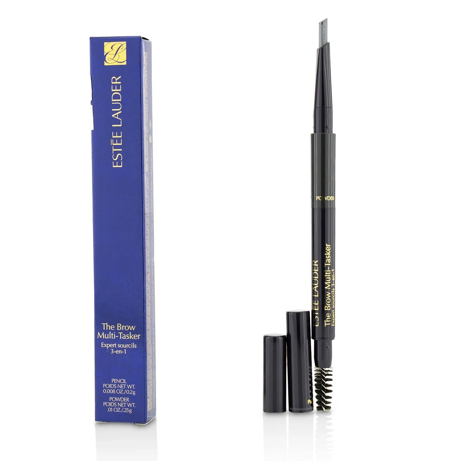 Estee Lauder The Brow MultiTasker 3 in 1 (Brow Pencil. Powder and Brush) - # 05 Black  0.45g/0.018oz