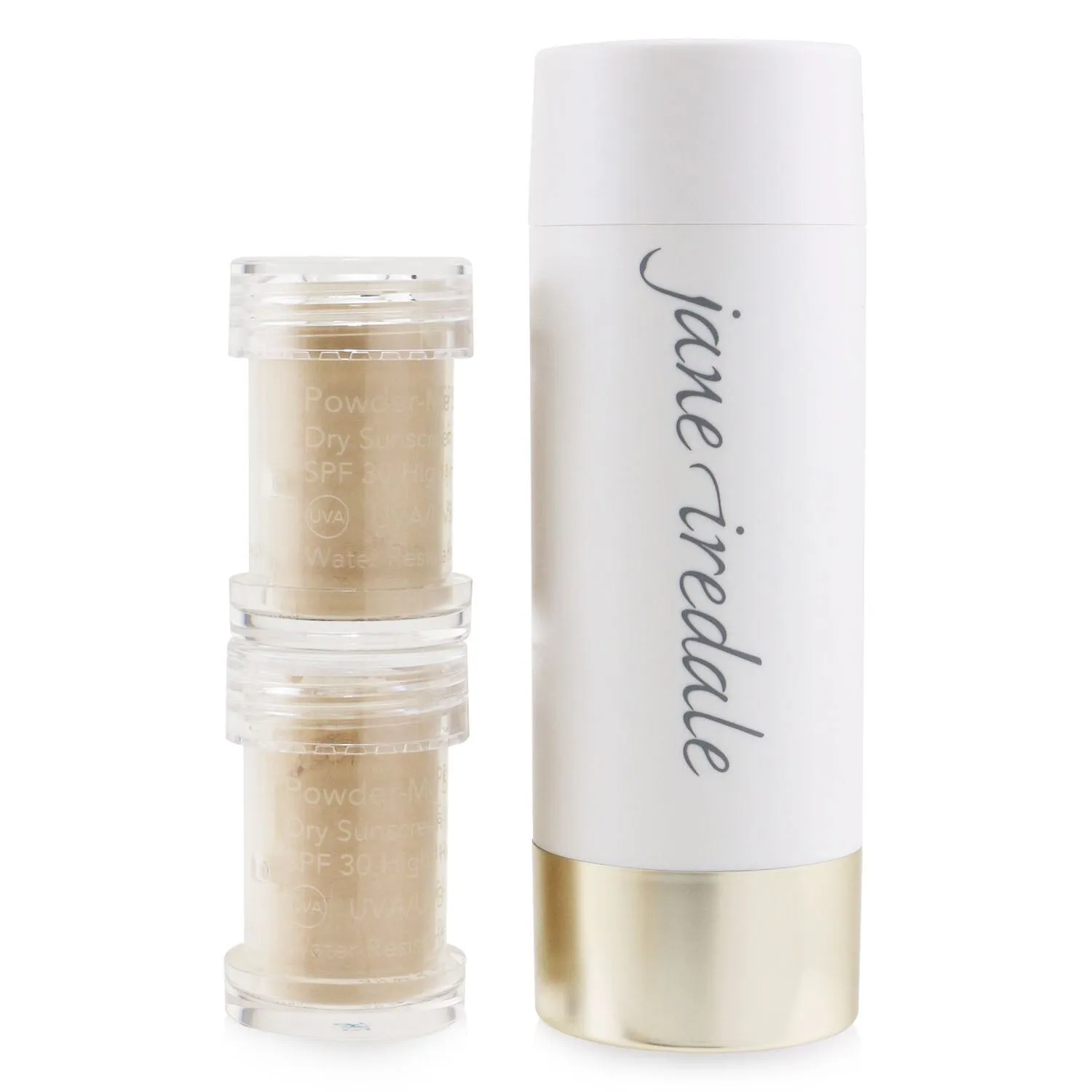 Jane Iredale Powder Me Refillable Brush (1x Brush. 2x Refills) - Translucent  2x2.5g/0.09oz