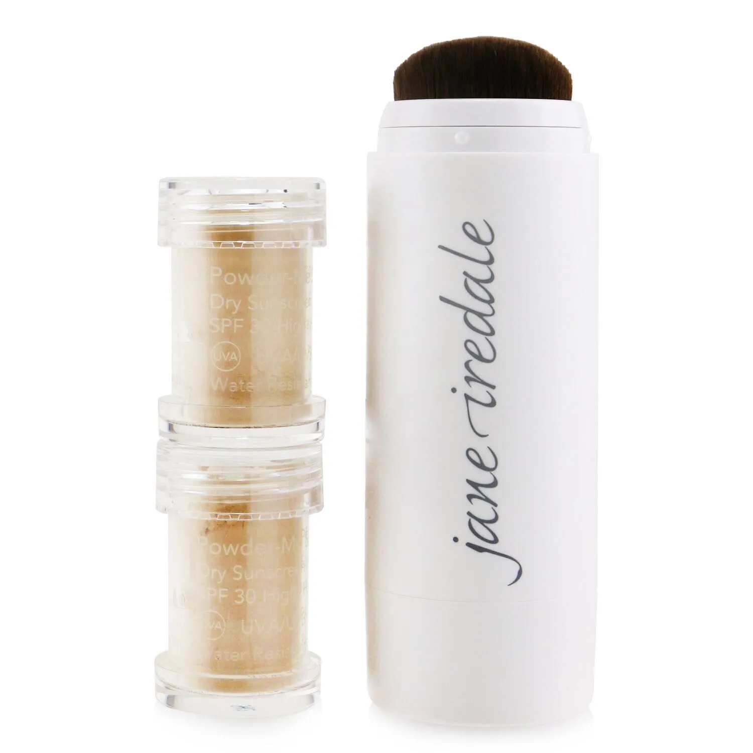 Jane Iredale Powder Me Refillable Brush (1x Brush. 2x Refills) - Translucent  2x2.5g/0.09oz