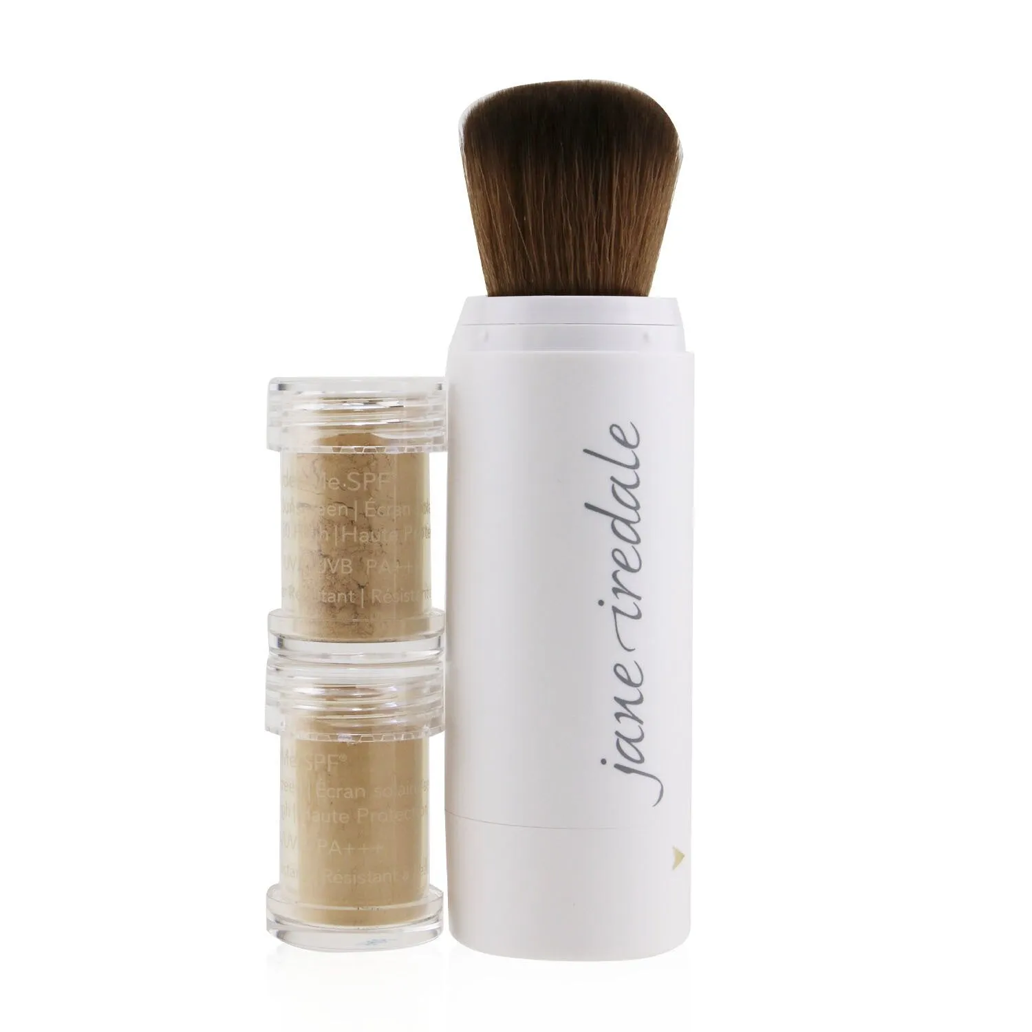 Jane Iredale Powder Me Refillable Brush (1x Brush. 2x Refills) - Translucent  2x2.5g/0.09oz