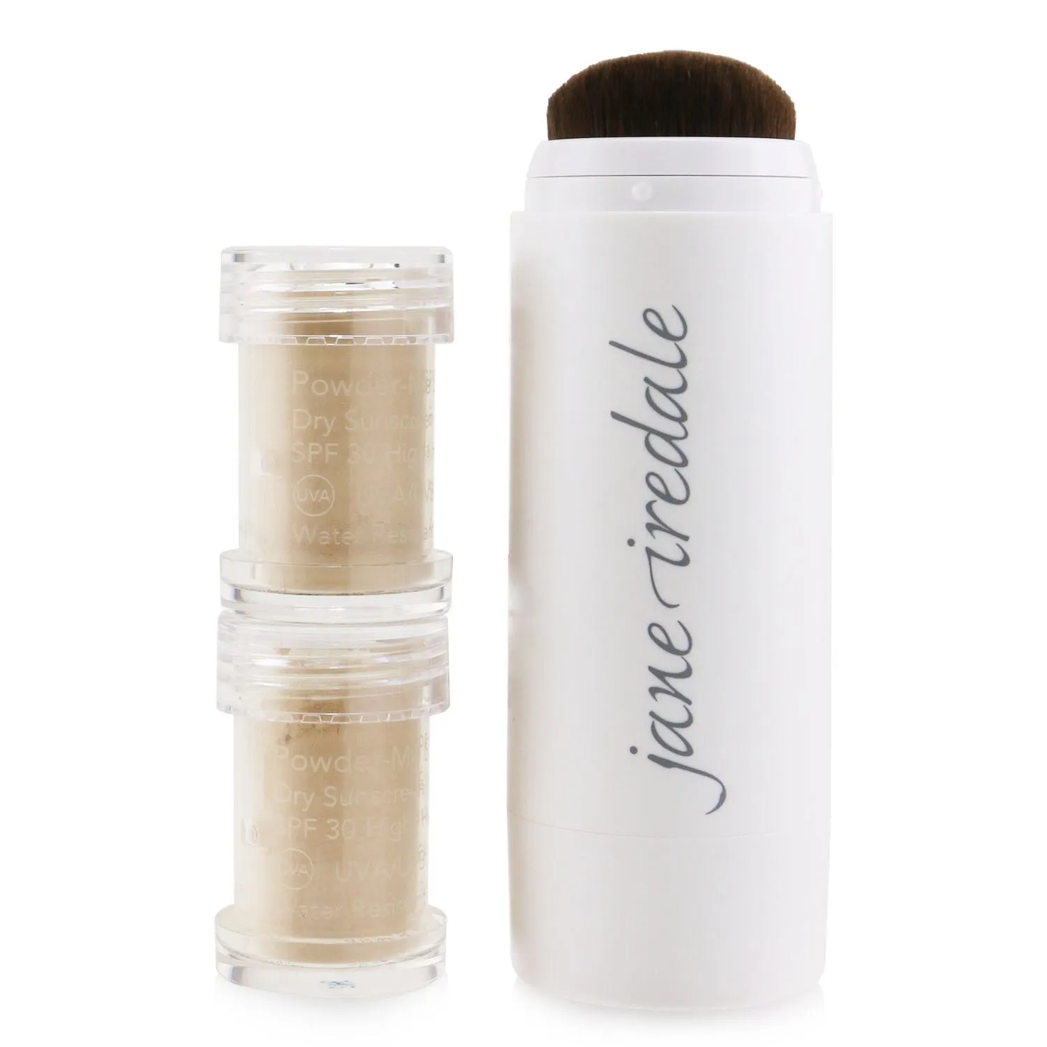 Jane Iredale Powder Me Refillable Brush (1x Brush. 2x Refills) - Translucent  2x2.5g/0.09oz
