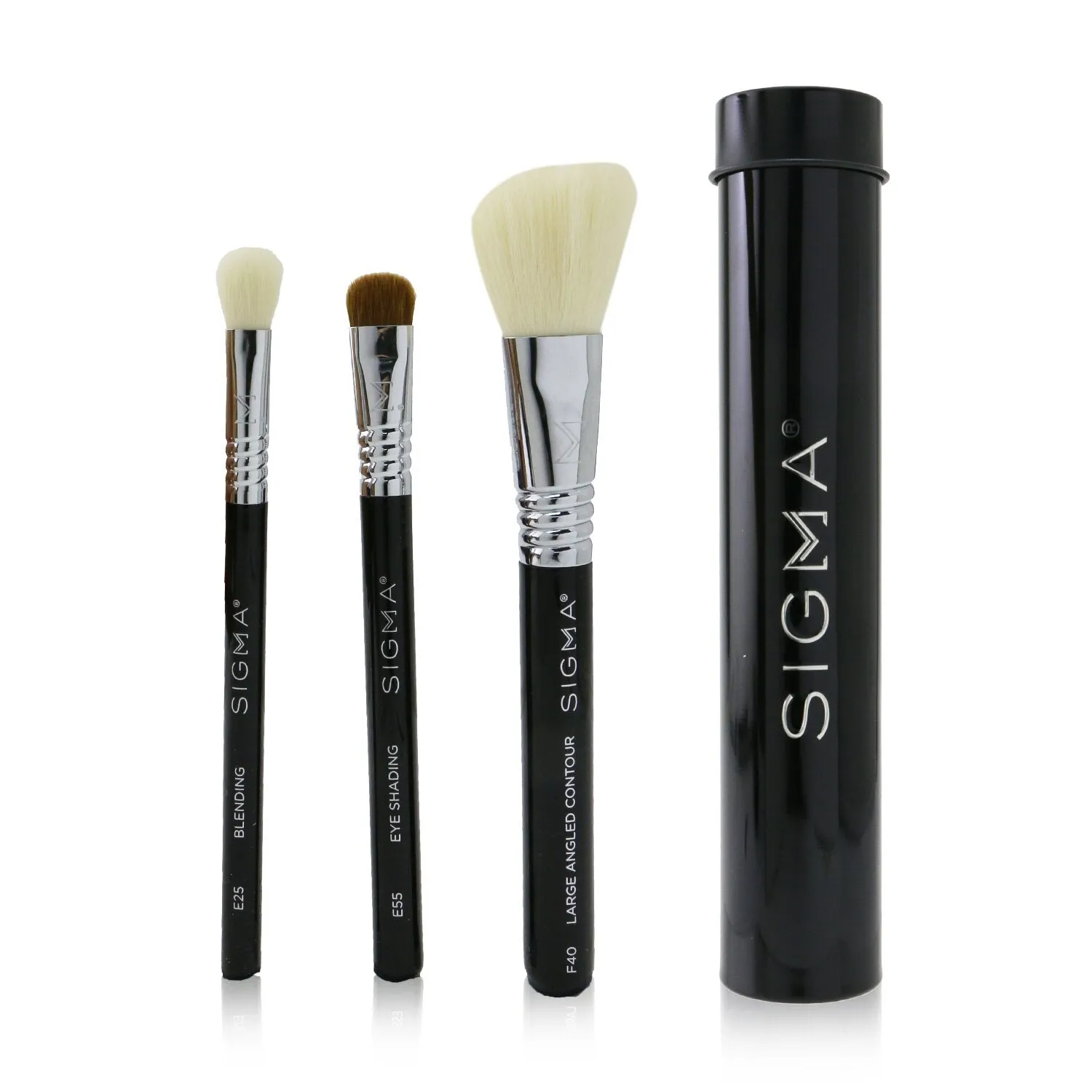 Sigma Beauty Essential Trio Brush Set - # Pink  3pcs 1 Tin