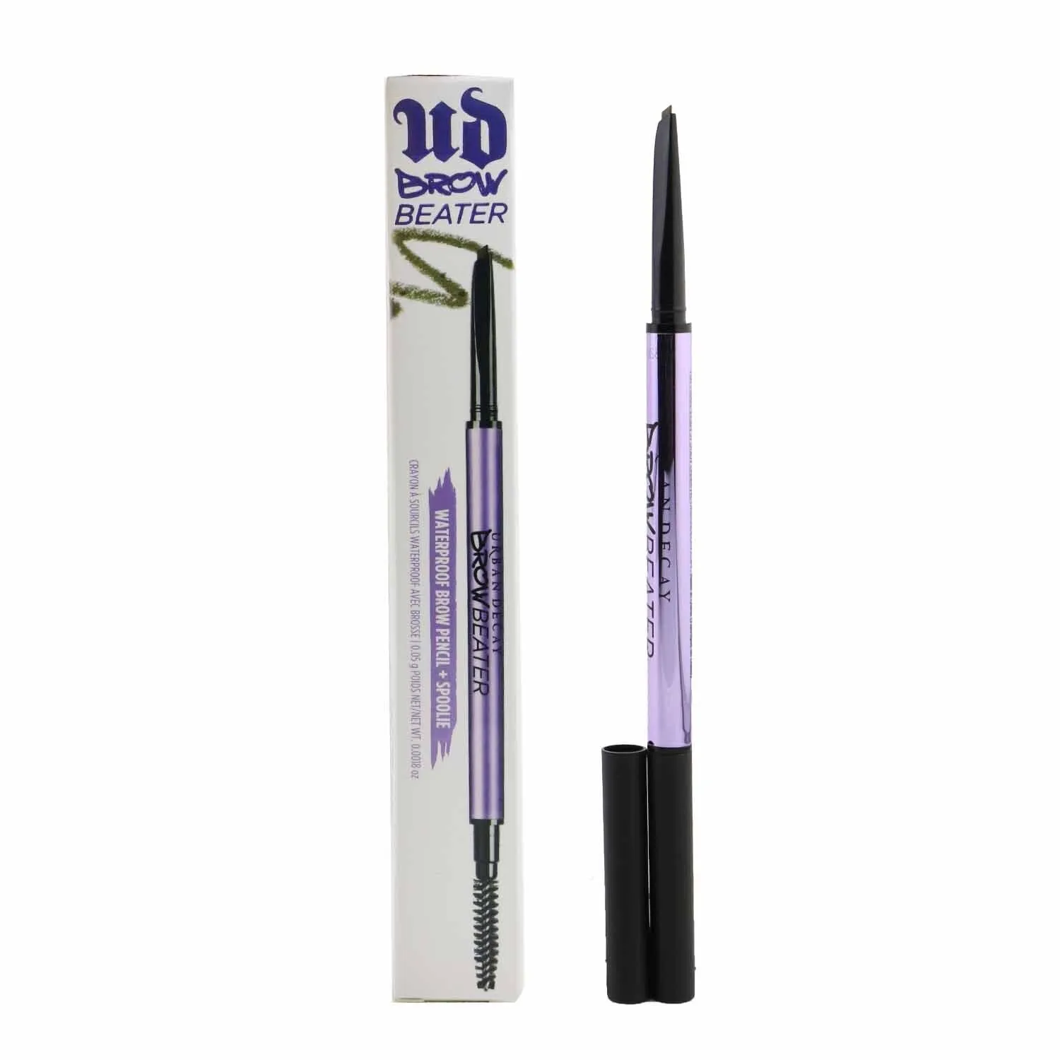 Urban Decay Brow Beater Waterproof Brow Pencil   Spoolie - # Dark Drapes (Dark Brown)  0.05g/0.0018oz